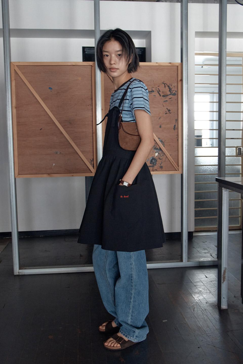 becky suspender onepiece - black