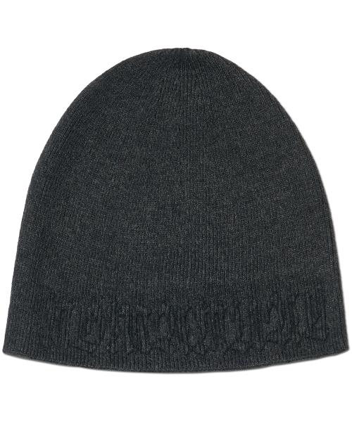 NM EMBOSSED BEANIE - CHARCOAL