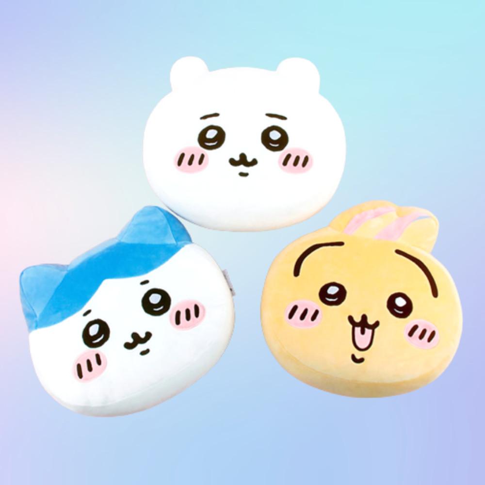 먼작귀 쿠션 인형 등받이 캐릭터 사무실 차량 목 치이카와 굿즈 하치와레 우사기 낮잠쿠션