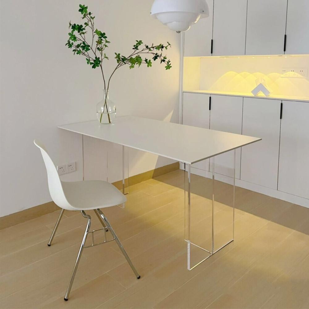 화이트 1200 1600 식탁 테이블 모듈 아크릴 다이닝 카페