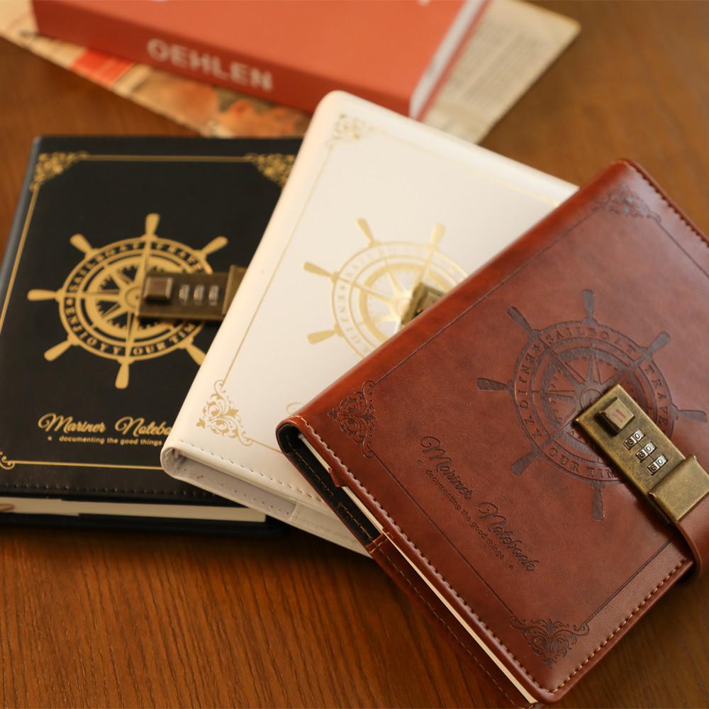 비밀 일기장 만년 다이어리 자물쇠 잠금 가죽 빈티지 일기 생일 각인 버킷리스트 선물 B6