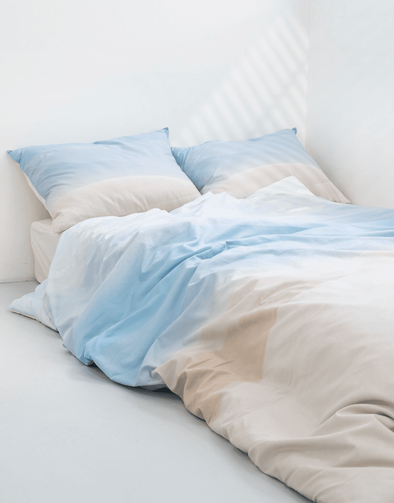 그라데이션 항균 무봉제 차렵이불 단품/세트 (SS/Q) 샌드