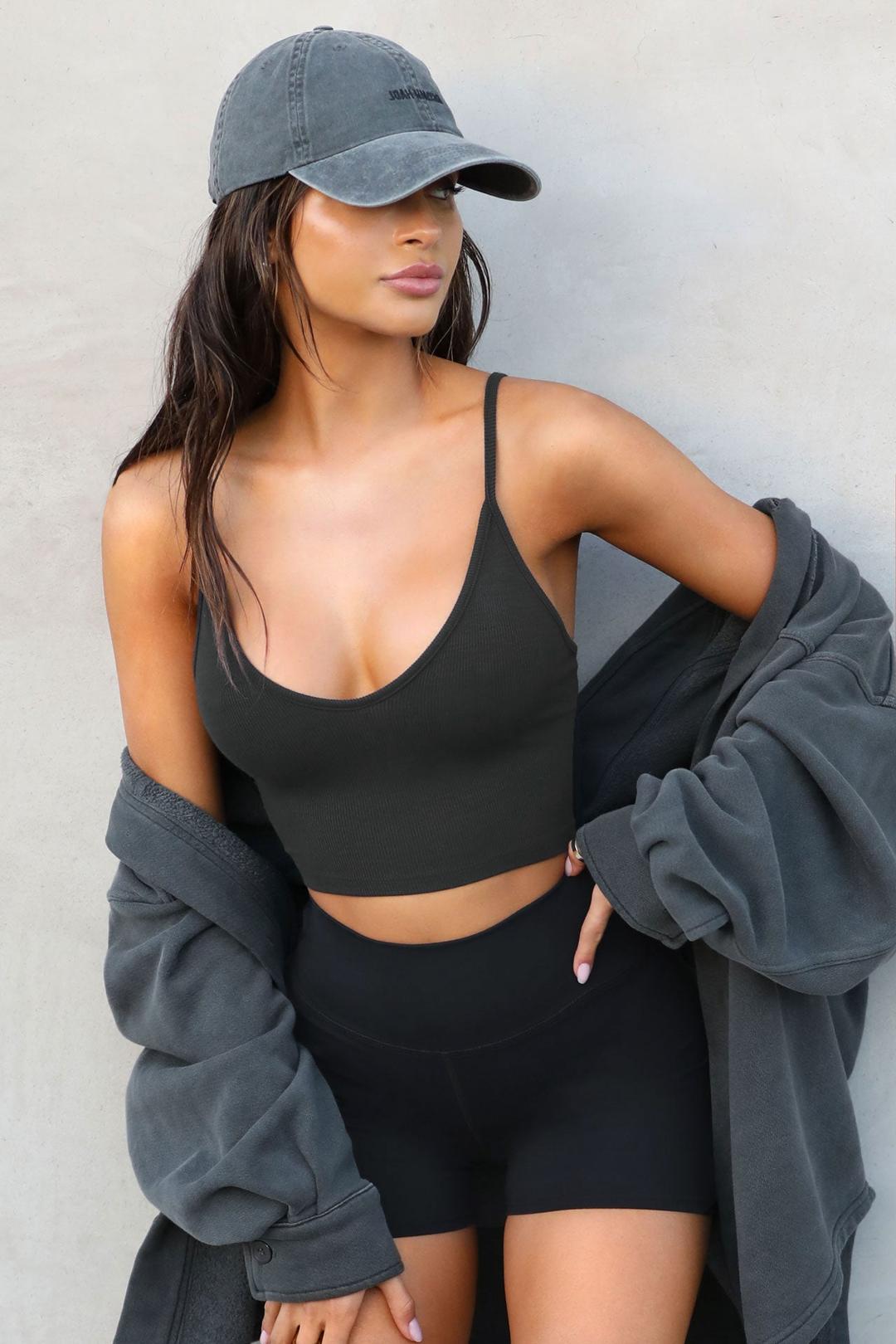 Strappy Crop Tank - Vintage Black FlexRib / X/S