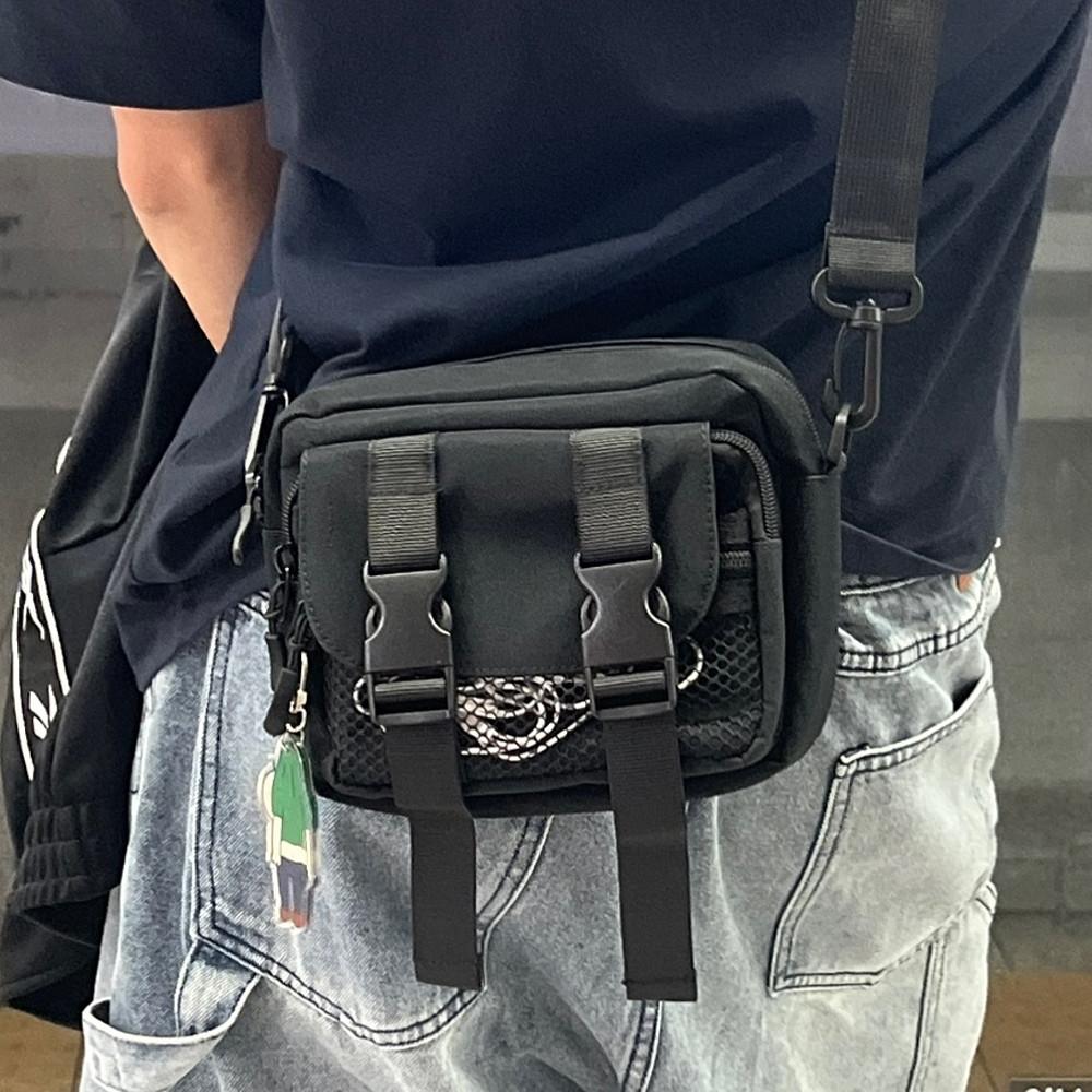 브루원 해외여행 남여공용 더블버클 미니 크로스백