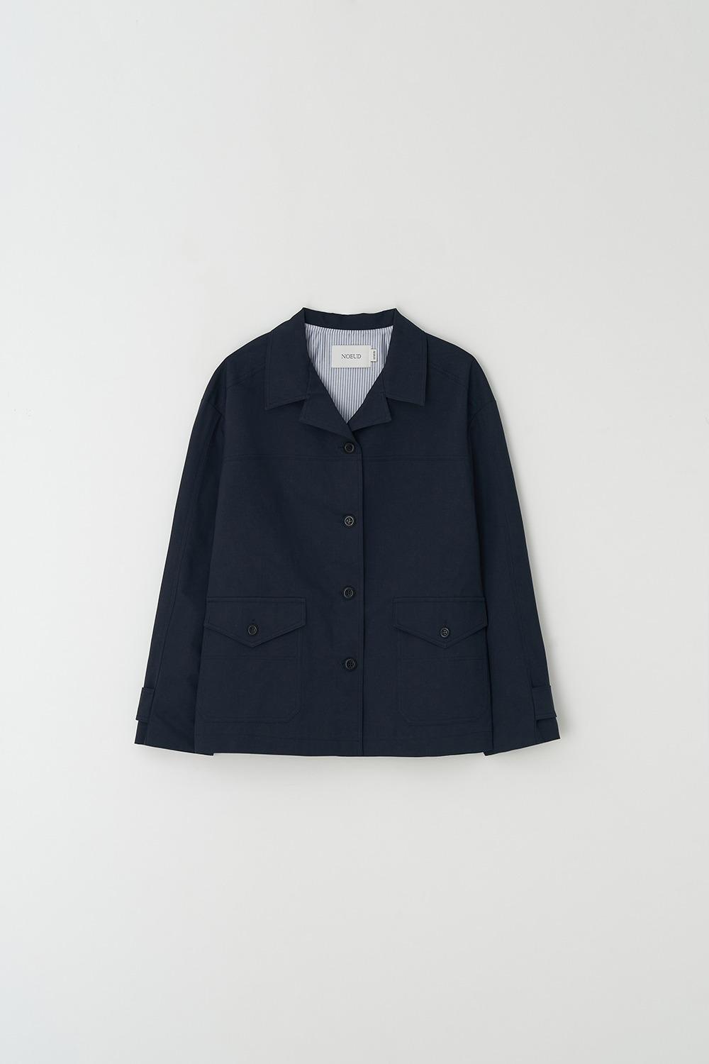 Lapel half jacket (Navy)