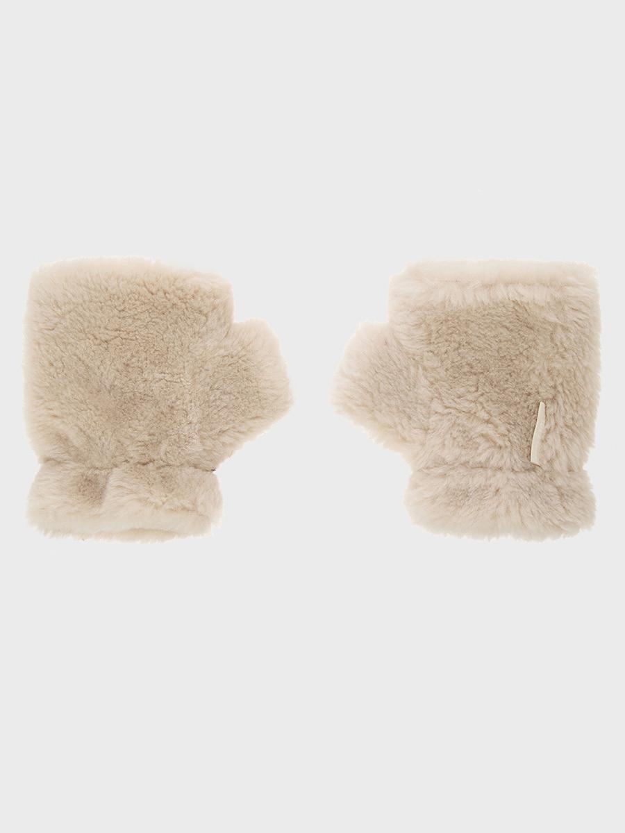 TEDDY fingerless gloves [beige]