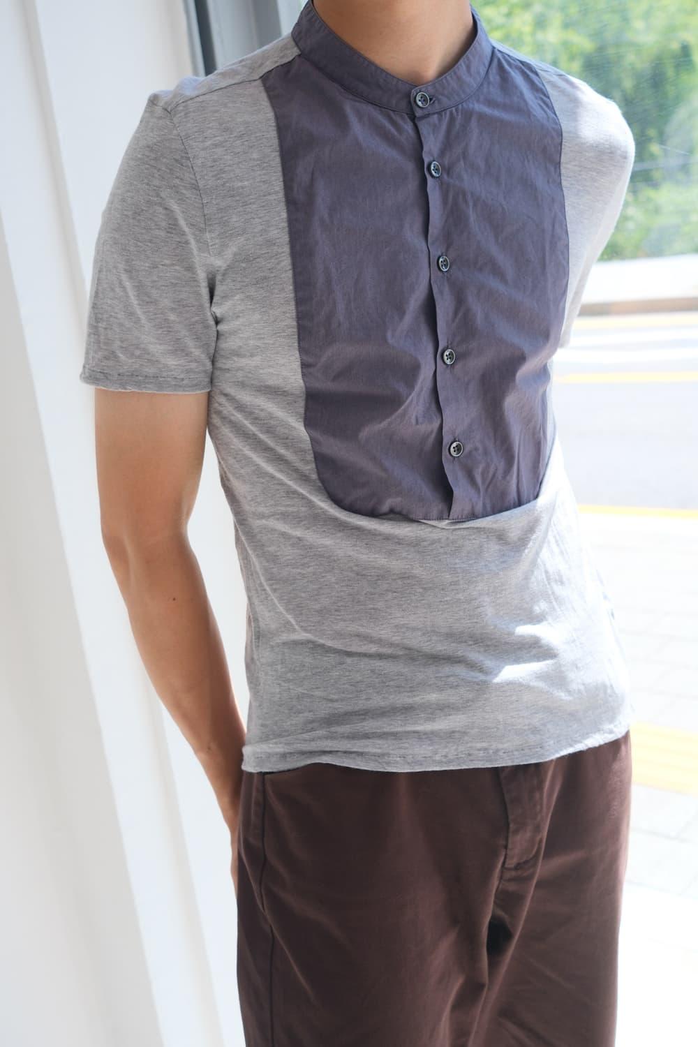Henley neck t-shirt | 후루츠패밀리