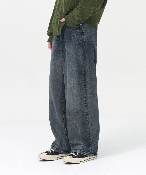 헤이즈 워시드 와이드 데님 팬츠 (VINTAGE INDIGO)