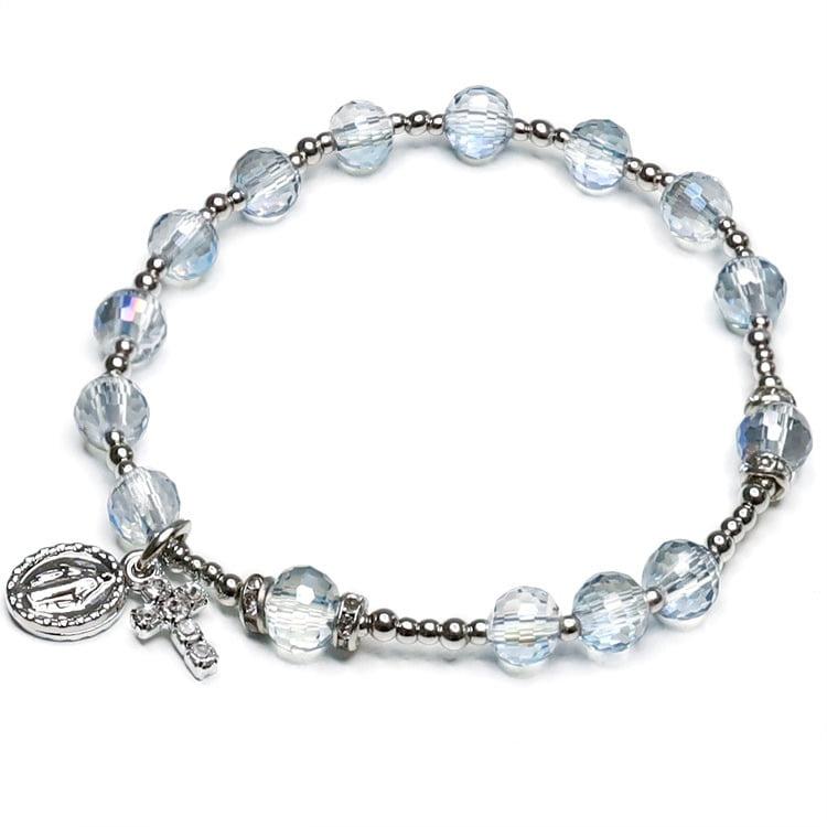 케일라 크리스탈 6mm 1단묵주 팔찌 천주교 성물