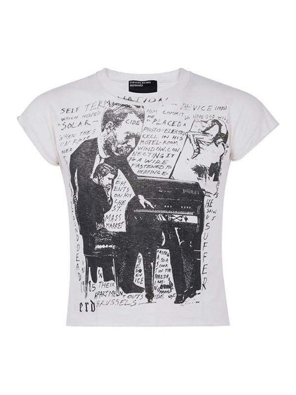 앙팡 리쉬 데프리메 그래픽 프린트 화이트 반팔 티셔츠
