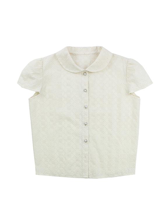 fille punching lace shirts(IVORY)