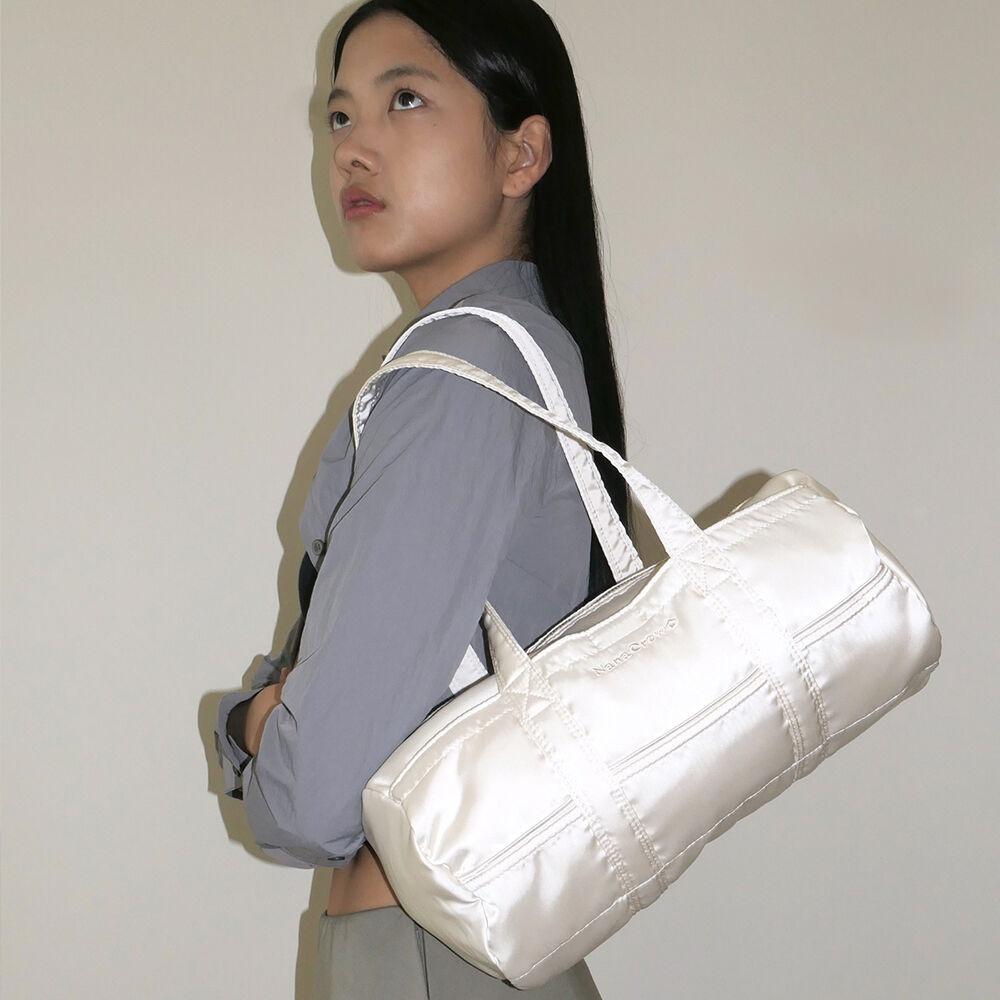 NANA MINI DUFFLE BAG - IVORY SATIN