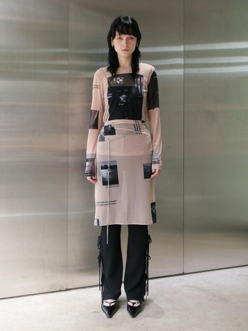 누디 메쉬 스카프_베이지