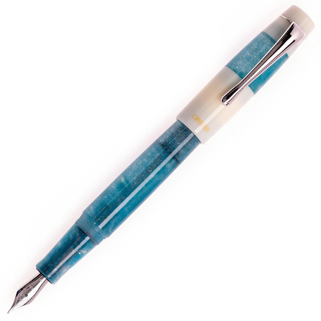 Opus 88 Koloro Eye Dropper Fountain Pen White Blue