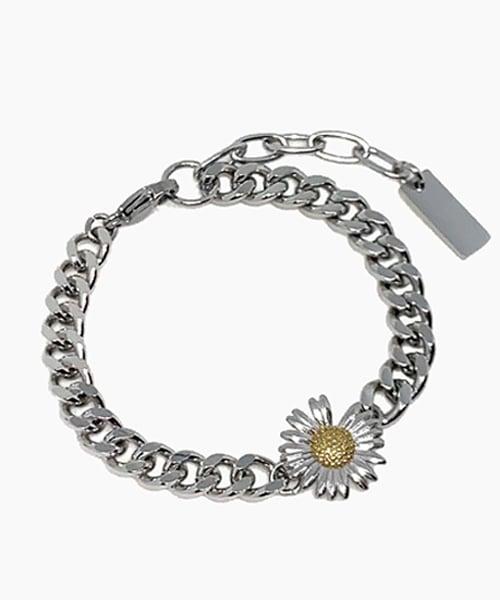 Bold sunflower chain bracelet