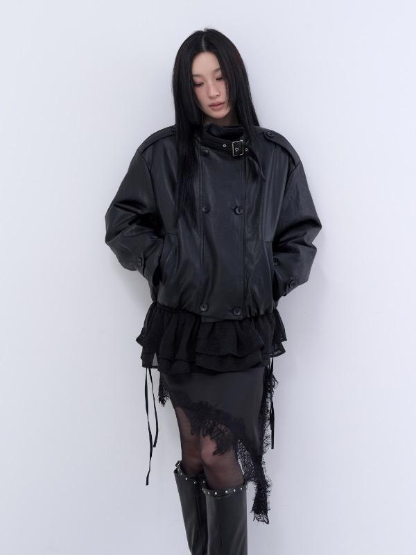 buckle leather wellon jumper