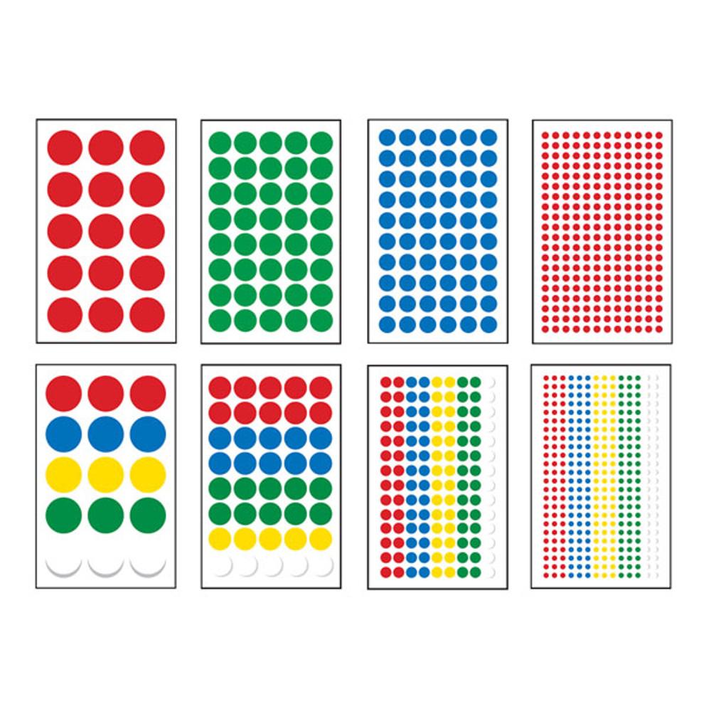 원형스티커(단색 혼합)모음집 교육자재 데코꾸미기 견출지