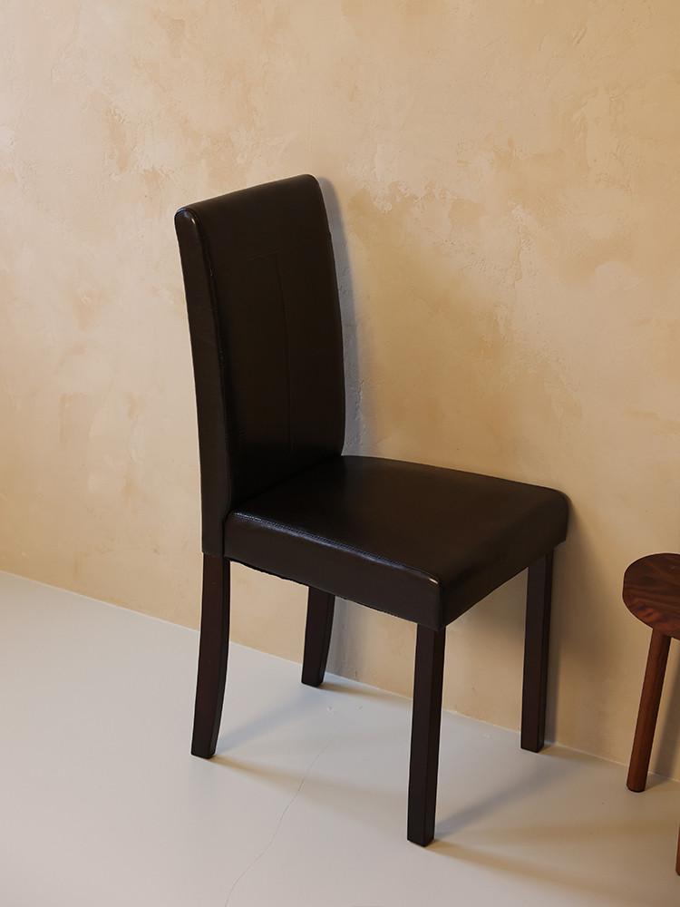 Milan 가죽 우드 식탁의자