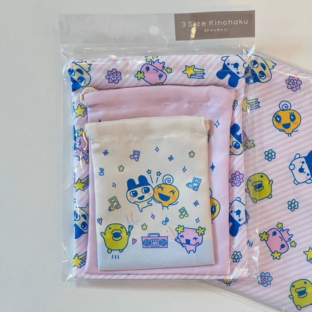 다마고치 3가지 사이즈 파우치 세트 3p