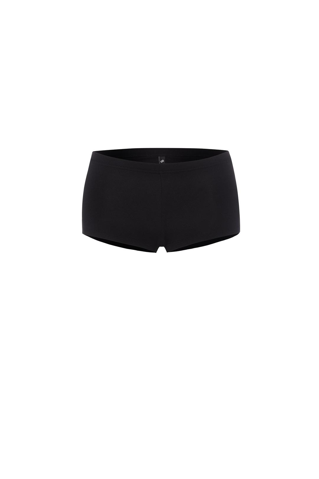 The Boyshort: Cotton Jersey Black - XXS