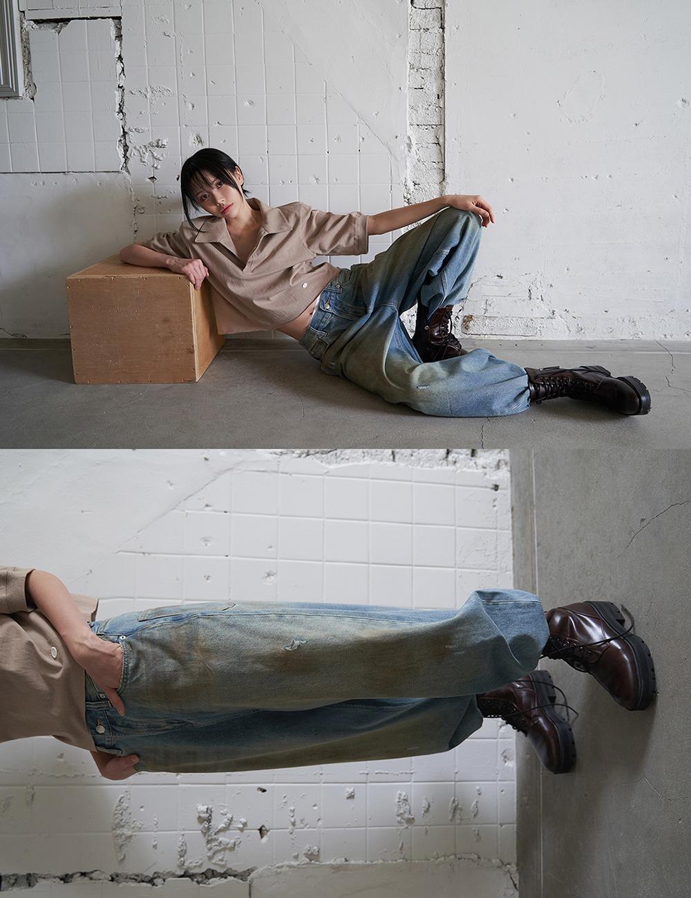 24SS  "DIRTY\" 더티 오일 데님