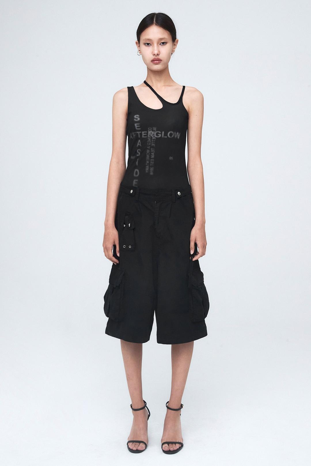 [07월 21일 예약 발송] WASHING CARGO HALF PANTS (UNISEX) BLACK