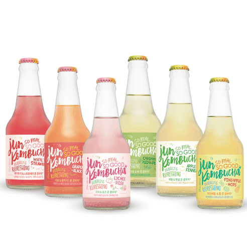 26도라인 준 콤부차 275ml X 6병 세트(모든 맛), 275ml, 6병 - 콤부차 | 쿠팡