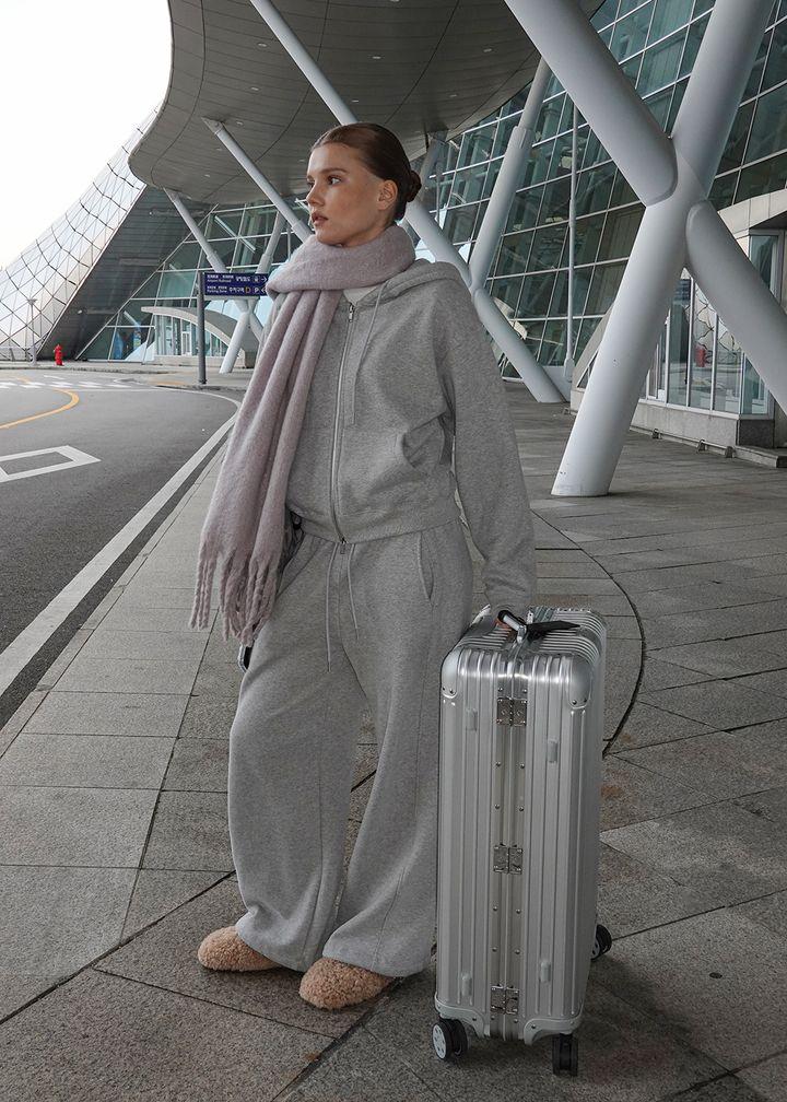 블랙업 [4천장판매] [B-BASIC] 기모스웨트 와이드 투웨이 팬츠