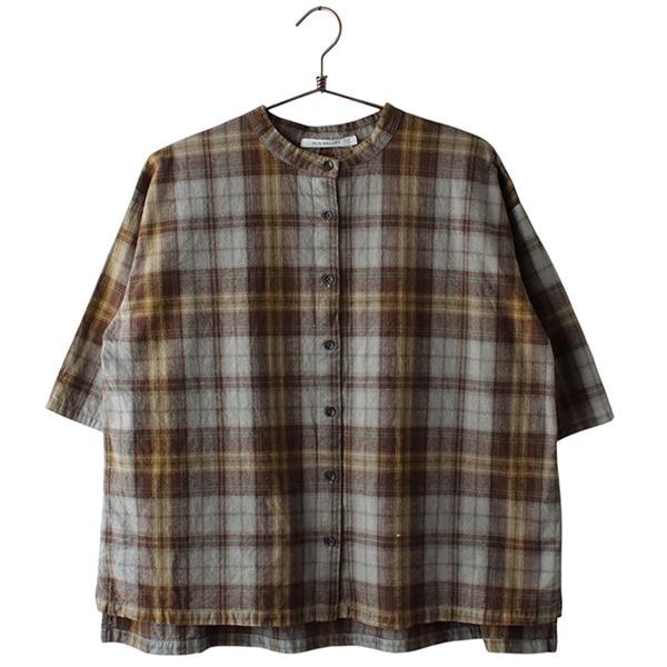 SUN VALLEY25%린넨 빈티지1/2체크셔츠 / Women M