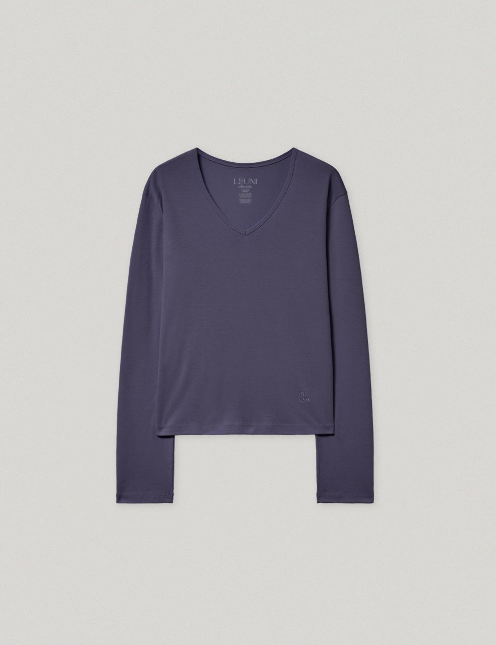 3rd /  Margot V Neck Cotton Top_Mauve