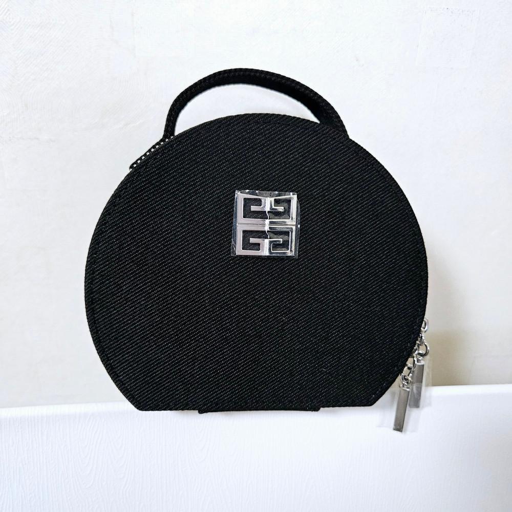 지방시뷰티 원통형 블랙 미니 파우치