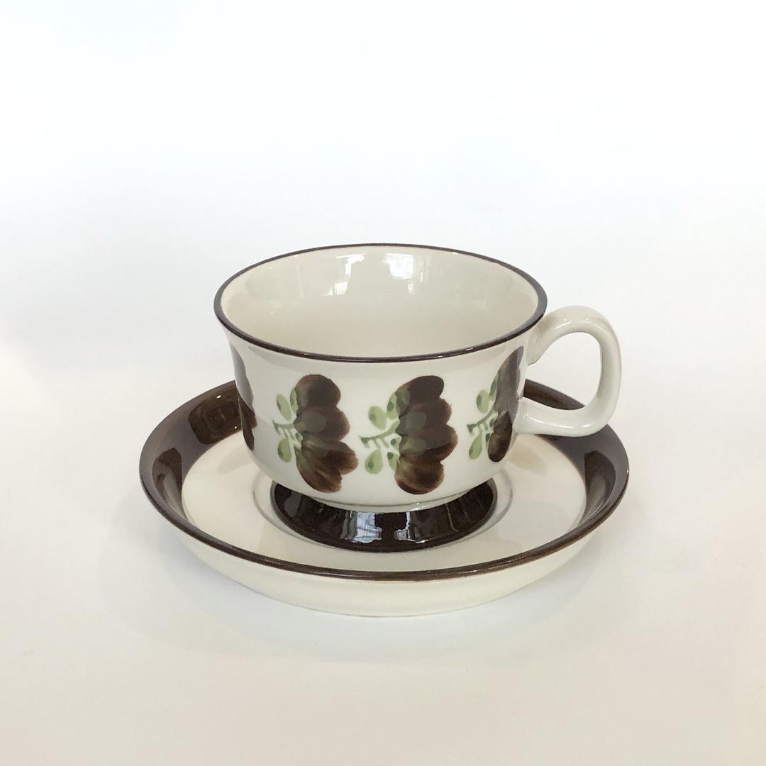 Cacao Bloom Mug and Saucer