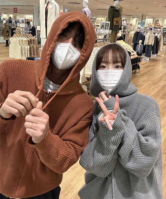 (UNISEX) 강력추천! 투웨이 니트 후드 집업