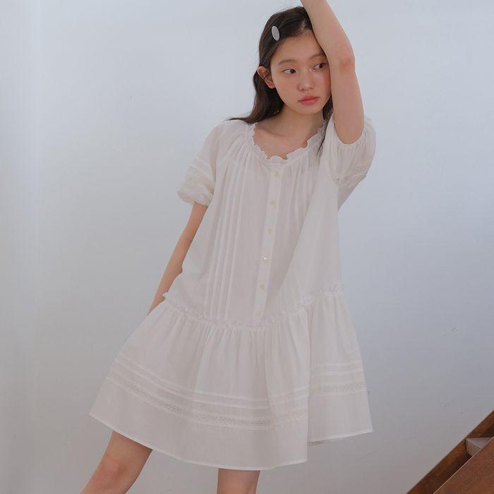 예약발송 2nd) moui Sally lace ops (O/WHITE)