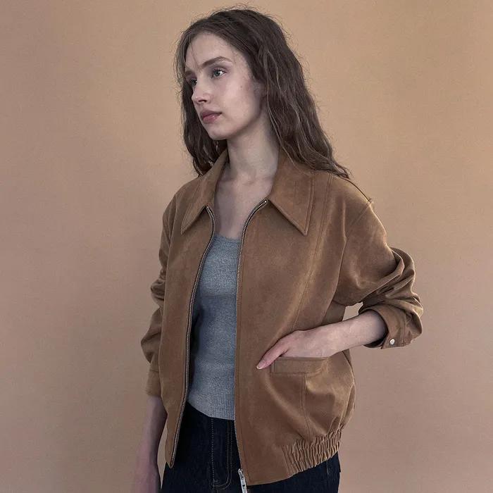 CLASSIC SUEDE BLOUSON_CAMEL