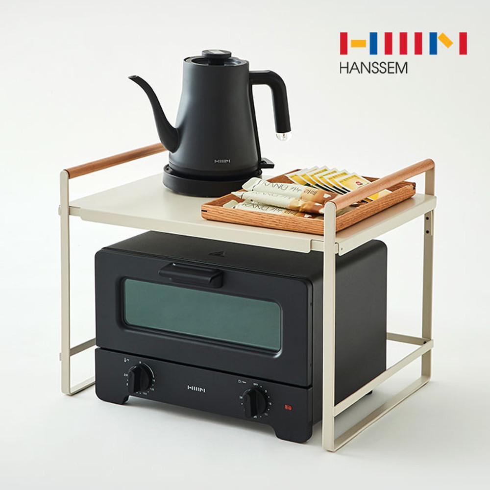 한샘 전자레인지선반 거치대 밭솥선반 오븐다이 렉 전자렌지수납장