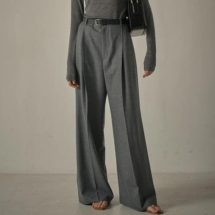 타임리스 울 팬츠_charcoal