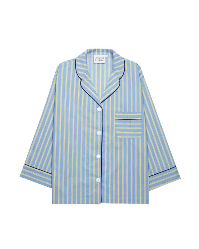 Chilling Stripe Pajama Set (Blue)