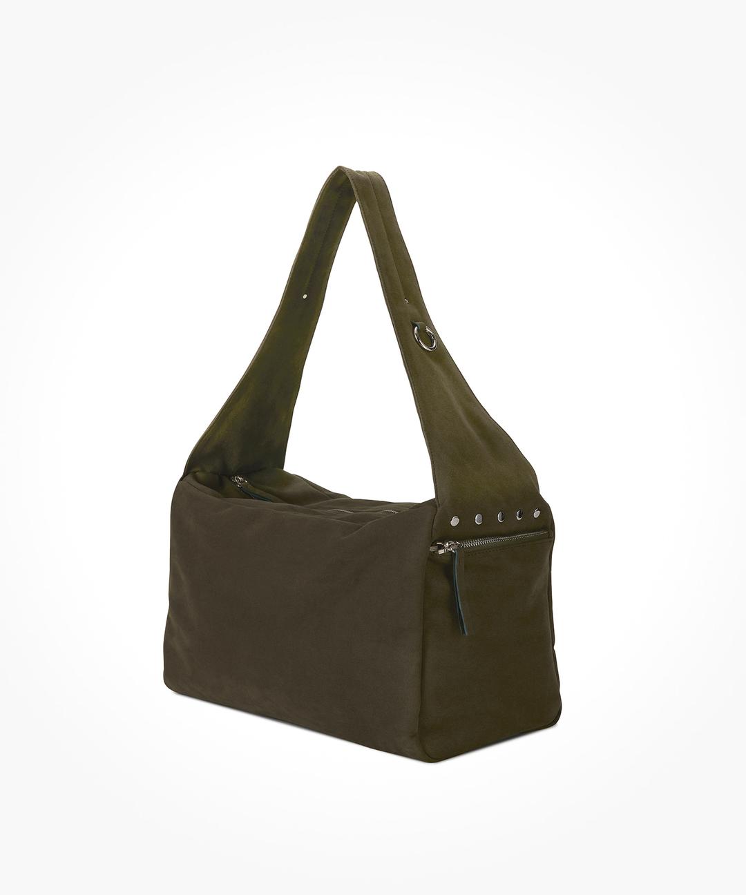 STUD SUEDE BULKY BAG(MATCHA)