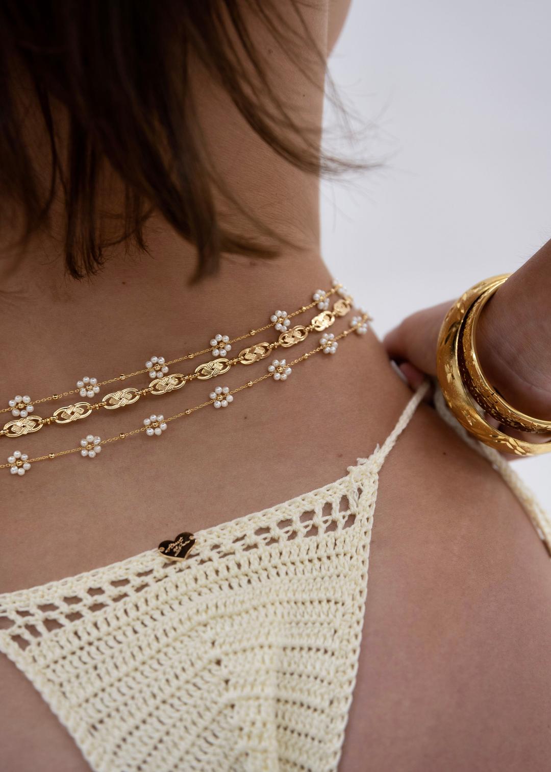 FLORESITA BELLY CHAIN | GOLD & PEARL - X-SMALL