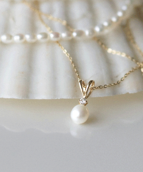 [14k] 미뇽 담수 진주 펜던트