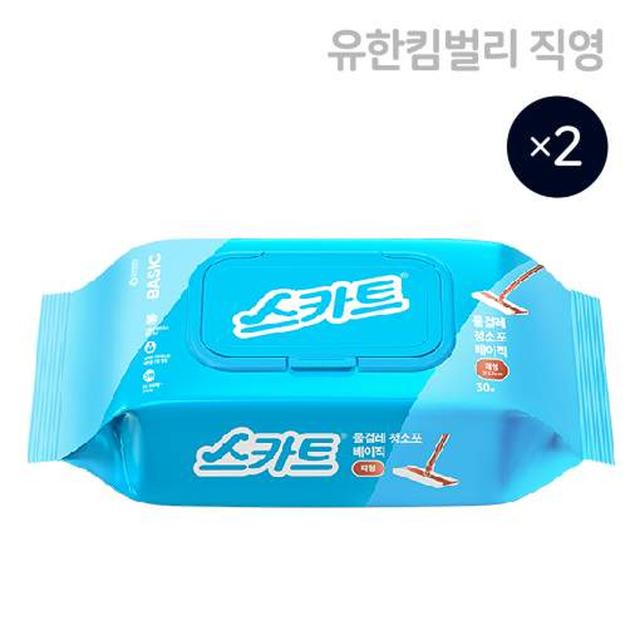스카트 물걸레청소포 베이직 대형 30매 x 2EA