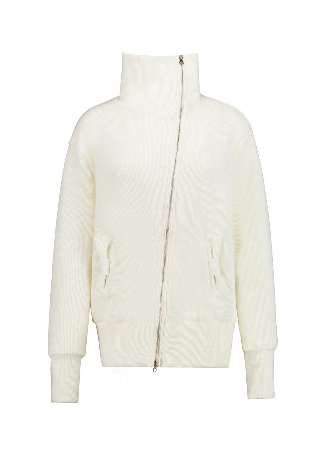 RIBBON CROSS ZIP-UP [IVORY]