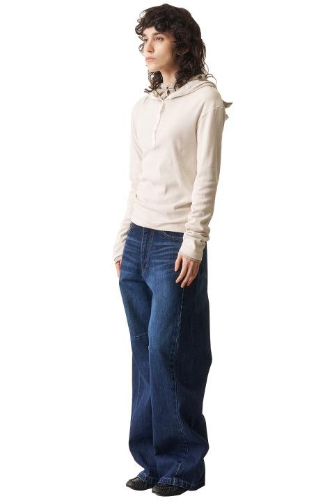 Hooded Henley Tee, Breeze