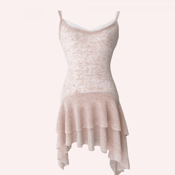 Floral linen see-through one piece (3colors)