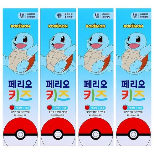 페리오키즈 치약 사과향 천 3단계, 75g, 4개