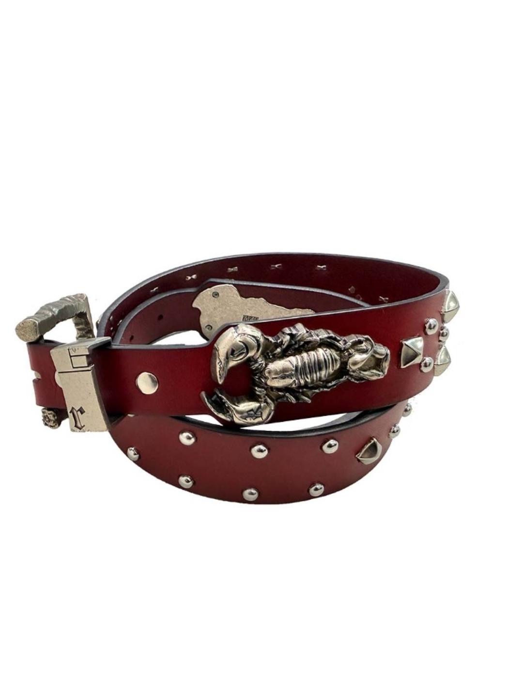 RICHILL MELANCHOLY Scorpion Metal Rivet Leather Belt