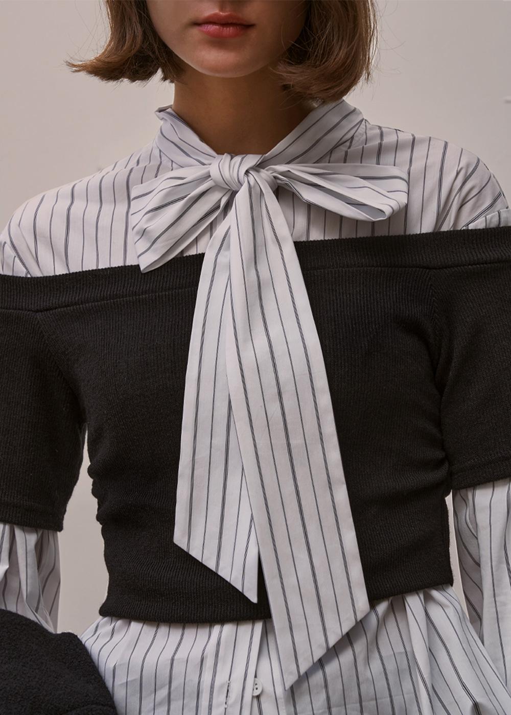 OFFSHOULDER LAYERED TOP_ BLACK