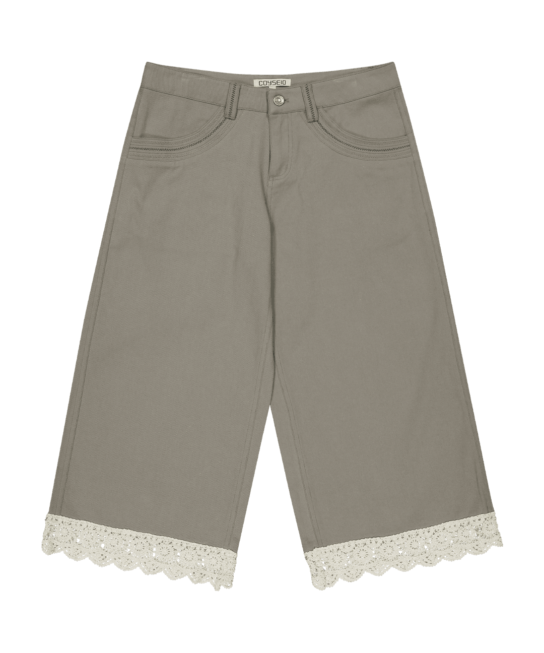 KNIT LACE PANTS ASH BROWN