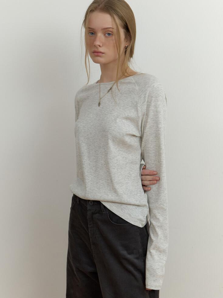Raglan sleeve t-shirt (melange gray)